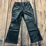 Bagatelle Women's Black Faux Leather Flare Pants Size Small Party/Cocktail Photo 0