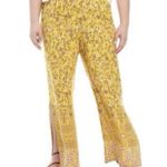 Wonderly  plus size Spanish Villa border print floral pants slit on side of legs Photo 10