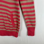 Boden Women's Striped Sweater‎ with Pockets Pink Tan Cotton Blend Size 8 Photo 7