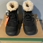 Jambu JBU by Womens Jane Black Boots Size 6 Slip On Lace Up Faux Fur Photo 1