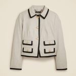 J.Crew  Lucie Lady Jacket Stretch Linen Blend Flax Ivory Preppy Retro US 6 NWT Photo 0