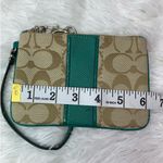 Coach Green Khaki Signature Canvas Wristlet Photo 6