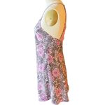 GILLIGAN & OMALLEY Pink & Brown Floral Chemise Nightgown Open Lace Back ~ M Size M Photo 2