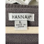 S4 Hannah Metallic Silver Knit Sparkle Sweater Ramie Cotton Gray Size L Photo 1