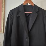 Theory  Wylla Crunch Linen Blazer Quiet Luxury Tailored Jacket Preppy Black Sz 8 Photo 1