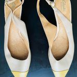 Clarks Women's Cream and Yellow Slingback Flats Photo 1