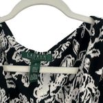 Ralph Lauren Lauren  Black White Floral Faux Wrap Dress Career Work Womens 12 Photo 2