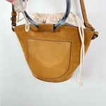 Banana Republic  Suede Ring-Handle Bucket Bag –Camel Tan Adjustable Crossbody Photo 3