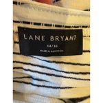 Lane Bryant Lane‎ Bryant Shirt Women 1X White Black Striped Long Sleeve Curved Hem Tee Photo 6