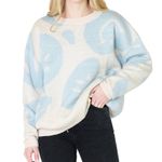 NWT Bailey Rose Wavy Smile Crewneck Knit Sweater Blue XS Photo 3
