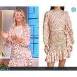 Zimmermann Lyre Wrap Billow Mini Dress Women’s Size 4 US 12 Light Pink Linen Photo 6