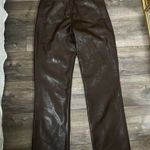 Abercrombie & Fitch Vegan Leather 90s Straight Pant size 8 Photo 2