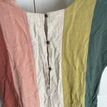 Entro Cinched Gauze Linen Romper Jumpsuit multicolored Small Photo 5