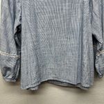 Fringe Womens Top 1X Boho Fairy Relaxed Comfort Lightweight Cottagecore Western Blue Photo 6