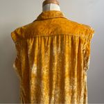 Free People Unworn  Velvet Maxi Top Dress Duster XS Small Yellow Gold Oversized Photo 8