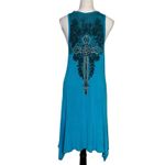 Vocal Shark Bite Asymmetric Tunic Tank Crystal Tribal Cross Roses Grunge Y2K Photo 1