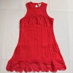  Size M Coral Sleeveless Lace Trim Dress  The Rebellion Size M Photo 0