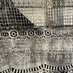 Aratta Women's Blouse Boho Grey Acid Wash Lace Embroidered Long Sleeve Top M Gray Size M Photo 7