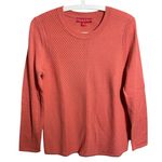 Krimson Klover Blush Ribbed Merino Wool blend sweater Orange Size M Photo 0