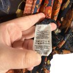 Free People  Havana Floral Print Sleeveless Surplice Mesh Top Black/Orange M Photo 11