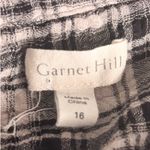 Garnet Hill  Organic Button Up Shirt Cream Black 16 Photo 6