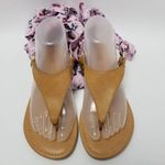 a.n.a  New Approach Sailor Floral Tie Gladiator Sandals Size 7.5 M Photo 2