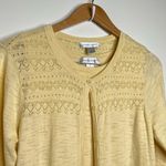 Christopher & Banks  2 Piece Sweater Set Women’s Size Large Light Yellow Photo 2