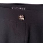 Kay Unger NWT  Scuba Shorts Solid Black Silver Button Front Pockets Belt Loops Photo 4