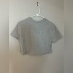 Open Edit  Gray Women's Basic Crop Top Short Sleeve Size Small Photo 2