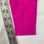 Onzie  women's small medium pink leggings laser cut out barbie bright gym lulu Photo 7