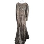 Mac Duggal Embellished Long Sleeve Plunge Neck Gown 79358 Gold Formal 16 Photo 6