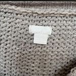 Aerie Oversized Chunky Knit Chenille Sweater Tunic V-Neck Charcoal Gray Size XS Photo 3