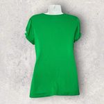 Hot Tempered Women's Size Medium Lace Peasant Short Sleeve V Neck Blouse Green Photo 2