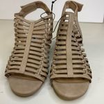 Coconuts by Matisse  Tan Caged Faux Leather Heeled Bootie Sandals Shoes Womens 7 Photo 1