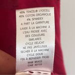 Horny Toad  Rosalinda Dress Size Medium Red Organic Cotton Blend Ruched Midi Photo 6