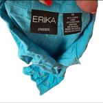 Vintage‎ Erika Dresses Linen Blend Dress Blue Size 16 Photo 5