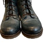 Dromedaries Kara Teal Leather Combat Boot, EU 39 Blue Size 9 Photo 8