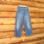 7 For All Mankind High Waist Raw Hem Culottes Jeans Photo 2