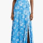 WAYF 💕💕 The Angelina Floral Wrap Gown ~ Ocean Etoile Floral Print Medium M NWOT Photo 0