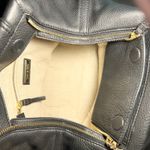 Tory Burch Half Moon Satchel Bag Black Leather Braided Straps Authentic Photo 11