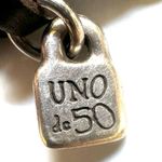 Uno de 50 Desertica silver plated faux pearl brown leather bracelet Photo 6