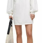 ALLSAINTS NWT Harlow Utility Cotton Denim Dress White Long Sleeve Mini Size 2 Photo 0