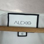 Alexis  Reagan Satin Lace Up Ruffled Peplum Top Blouse‎ Sz S Whimsical Romantic Photo 4