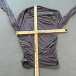 S.DEER Tunic Top Womens L Gray Long Sleeve Ruched Bodice Cute Shirt Blouse NWT Size L Photo 1