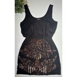 Bebe Black Sleeveless Dress With Copper Sequins Size Small Photo 4