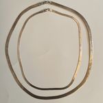 Two vintage 925 sterling silver herringbone necklaces Made in Italy Photo 15