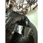 Cole Haan  Genevieve Woven Triangle Black Patent Leather Black Tote Shoulder Bag Photo 4