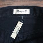 Madewell  Rigid Denim A-line Skirt black mini grommet Photo 9