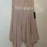 Ever Pretty  A-line Embroidered Short Sleeveless Dress Asymmetrical Hemline Sz 14 Photo 2