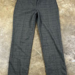 Loft  Deep brown dress pants with green and teal plaid
Size: 2 Photo 0